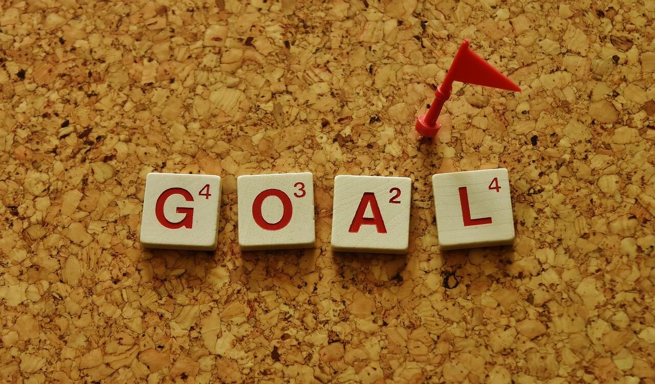 GOAL 이라고 써져 있는 블럭
