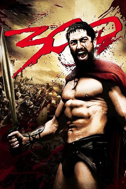 300 포스터의 제라드 버틀러 모습
