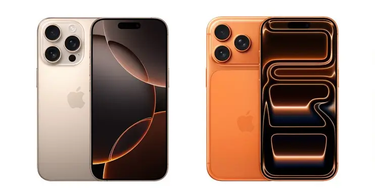 아이폰 16 Pro VS 아이폰 17 Pro 비교 핸드폰 뒷모습