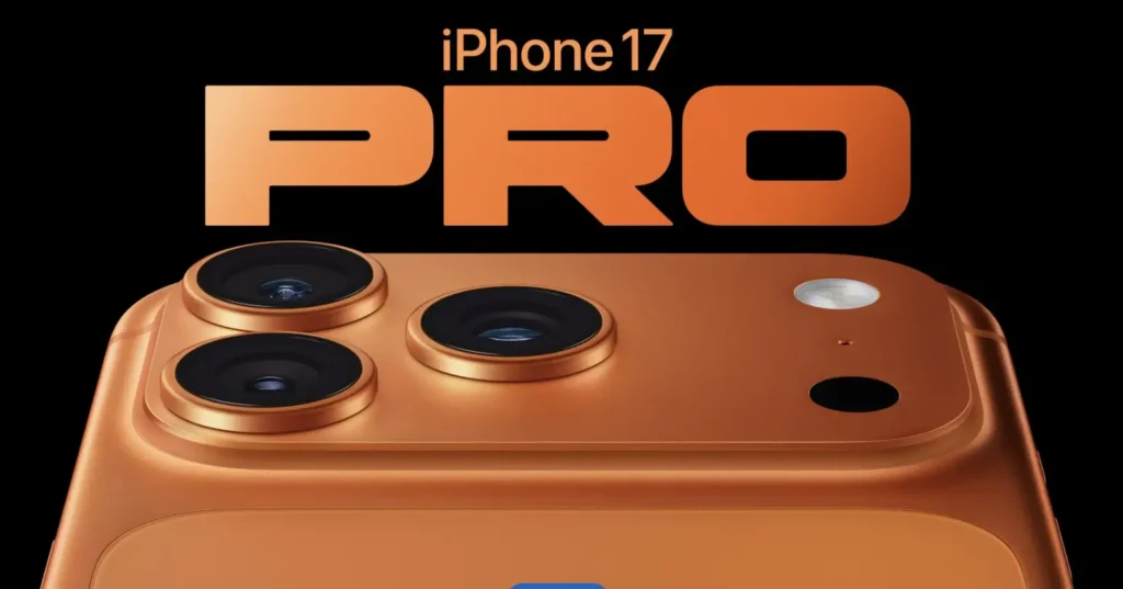 아이폰 17 Pro 뒷부분의 카메라 부분을 확대한 사진