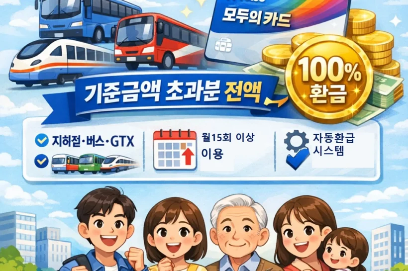 이걸 몰라서 교통비 더 냈다! K-패스 초과분 100% 환급 기준