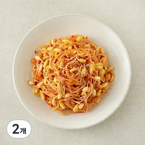 콩나물무침 추천 Best10-3. 집반찬연구소 매콤 콩나물무침 (130g, 2개)