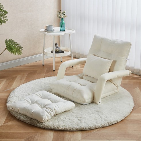 패브릭 1인용 소파 6단 등받이 조절 좌식의자 침대겸용 원룸가구