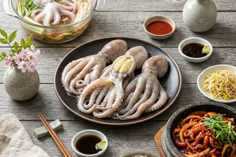 알쭈꾸미가 정성스럽게 차려진 밥상