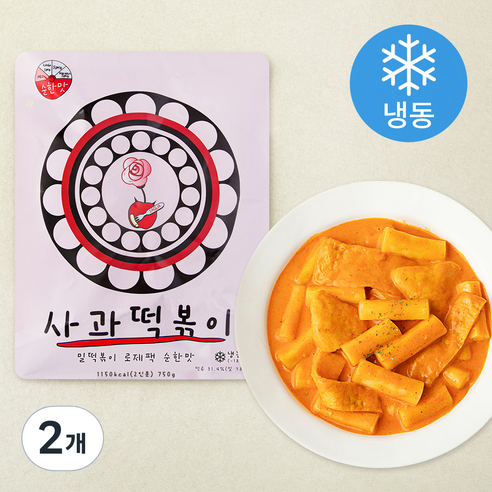 사과떡볶이 로제팩 로제떡볶이 순한맛