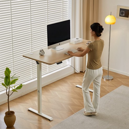 아우스 원목 FJ03 전동 모션데스크 높낮이조절 스탠딩책상 추천