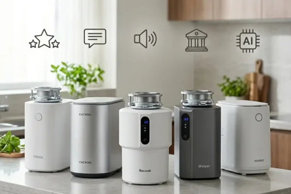 2026년 가정용 음식물처리기 추천 TOP 5 제품 비교 및 순위 인포그래픽