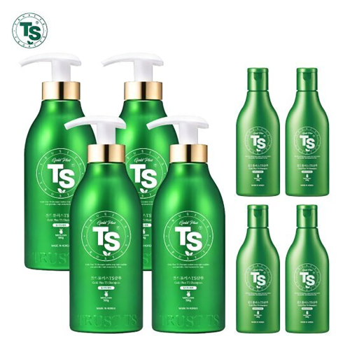 남성 탈모샴푸 추천 TS 샴푸 골드플러스 기획세트 500x4