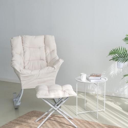 캠프밸리 릴렉스 밀란 1인용 쇼파 패브릭 안락의자 스툴포함