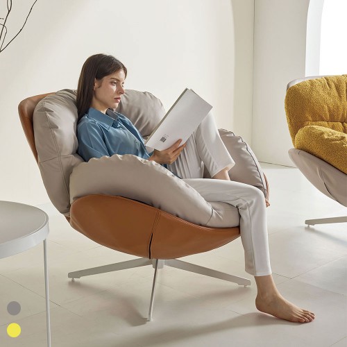 까르엠 SF-001 360도 회전 실리콘가죽 1인용 안락의자 수유의자