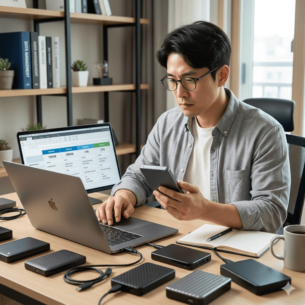 2026년 인기 브랜드별 가성비 외장하드 BEST 7 추천 제품 모음 및 크기 비교