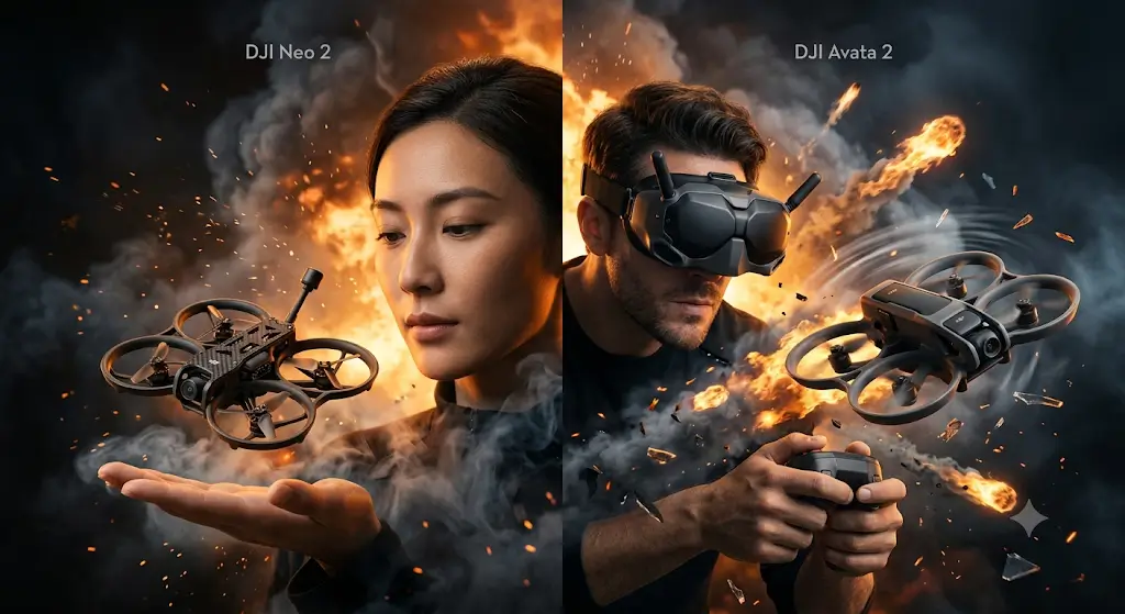 DJI 네오2 아바타2 비교 시나리오